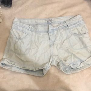 Jean like material but cotton shorts